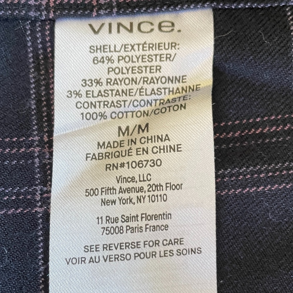 Vince Bixby‎ Plaid Cotton Blend Hooded Button-Up Shirt - Picture 6 of 6